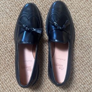 Allen Edmonds Black Leather Tassel Wingtip Loafers